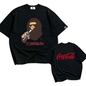 BAPE letter couple half-sleeved ape round neck print short-sleeved T-shirt(18 styles)-1805