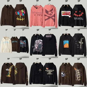 Travis Scott Cactus Jack x Mcdonald joint model colorful pattern hooded sweatshirt-4452  